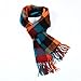 A.WAVE Softer than Cashmere Wool Touch Tassel Ends Plaid Check Solid Scarf
