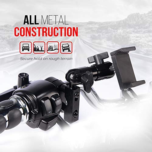 Brake/Clutch Reservoir Motorcycle Phone Mount - TACKFORM Enduro Series Leaders in Perch Mounts - No Modifications to your Bike - All Metal Construction - Spring Loaded One Handed Operation - Thumbnail 2