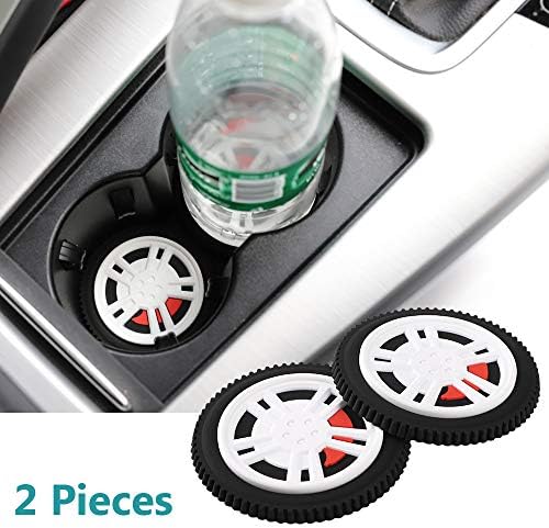Car Cup Holder Coasters - Set of 2 Pack, Tire Patter Style Car Coasters for 2.75'' Diameter Auto Cup Holder Coasters Fit All Car(Tire)