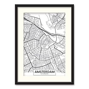 Black Paper Framed for Living Room Bedroom Black...