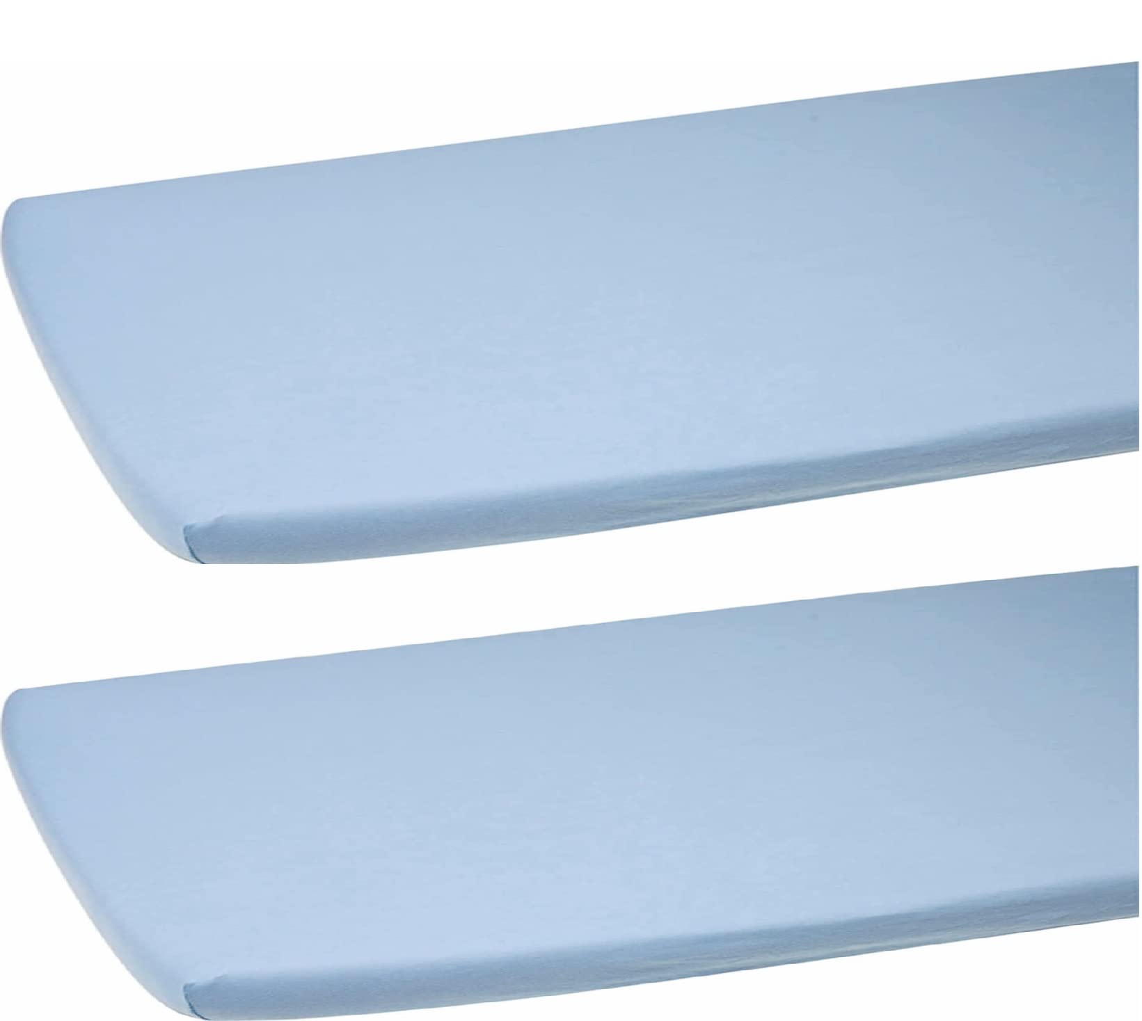 Dudu N Girlie - Cot Sheets 140 x 70 Fitted | Cotbed sheets | Soft Jersey Cotton Toddler Bed Sheets 140 x 70 Fitted Fully Elasticated Skirt Breathable Easy Care (Pack of 2, Blue)