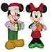 Inflatable Mickey And Minnie Christmas Yard Decorations, 5 Feet Tall, Self Inflatable With Energy Efficient LED