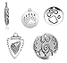 JGFinds Assorted Native American Charms in Silver Tone, Bear Paws, Wolf Arrow, Turtle, Eagle Feather, 20 Pack