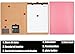 Professional Business Padfolio - Resume Portfolio/Business Portfolio/Document Storage/Business Card Pocket & Writing Pad,Faux Leather Matte Finish & Accent Stitching (Pink)