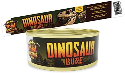 Dinosaur Bone GAG Can - Unique GAG gift and souvenir for Friends, Mom, Dad, Birthday Girl, Boy - Funny gift idea in a Tin, hilarious prank present 0.88 oz
