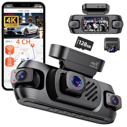 4 Channel 4K Dash Cam with GPS and WiFi