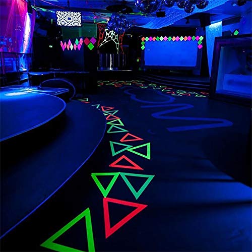 KIWIHUB UV Blacklight Reactive (6pack) (6 Colors) 0.59inch x 16.4ft per Color, Fluorescent Cloth/Neon Gaffer Tape, Super Bright for Glow Party Supplies