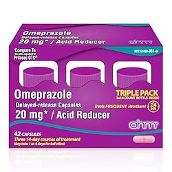 Ohm Omeprazole Delayed-Release Tablets, 20mg Acid