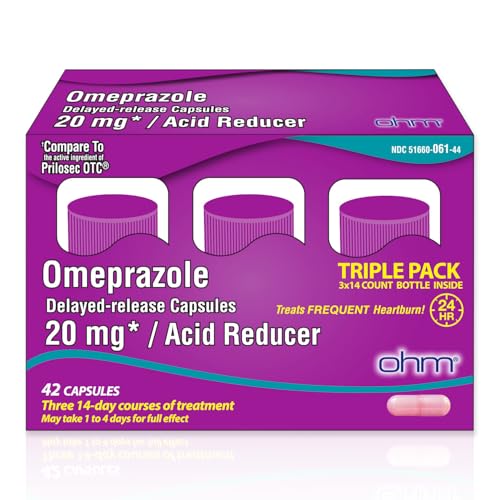 Ohm Omeprazole Delayed-Release Tablets, 20mg Acid