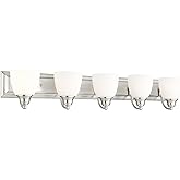 Livex Lighting 10505-91 Transitional Five Light Bath Vanity from Springfield Collection in Pwt, Nckl, B/S, Slvr. Finish, Brus