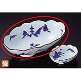 bowl kbu042-05-202 [8.15 x 4.61 x 2.33 inch] Japanese tabletop kitchen dish Sansui ellipse sashimi sashimi [20.7x11.7x5.9cm] strengthening restaurant Japanese restaurant business kbu042-05-202
