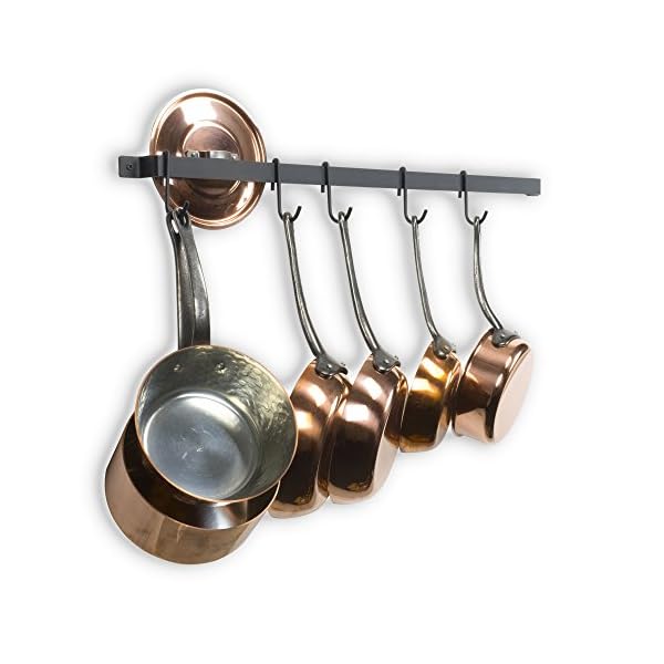 Wallniture Casto 30" Gourmet Kitchen Rail with 15 S Hooks for Hanging