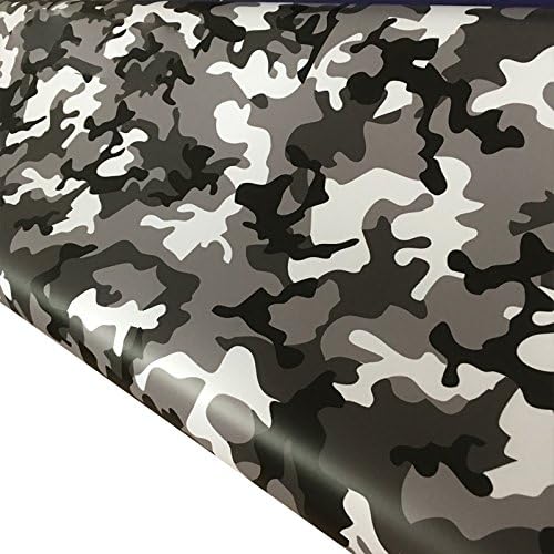 Queenbox® Large Digital Woodland Green Camouflage Vinyl PVC Car Sticker Film Sticker Wrap Decal Army Camouflage Camo Desert Decal for Auto Motorcycle