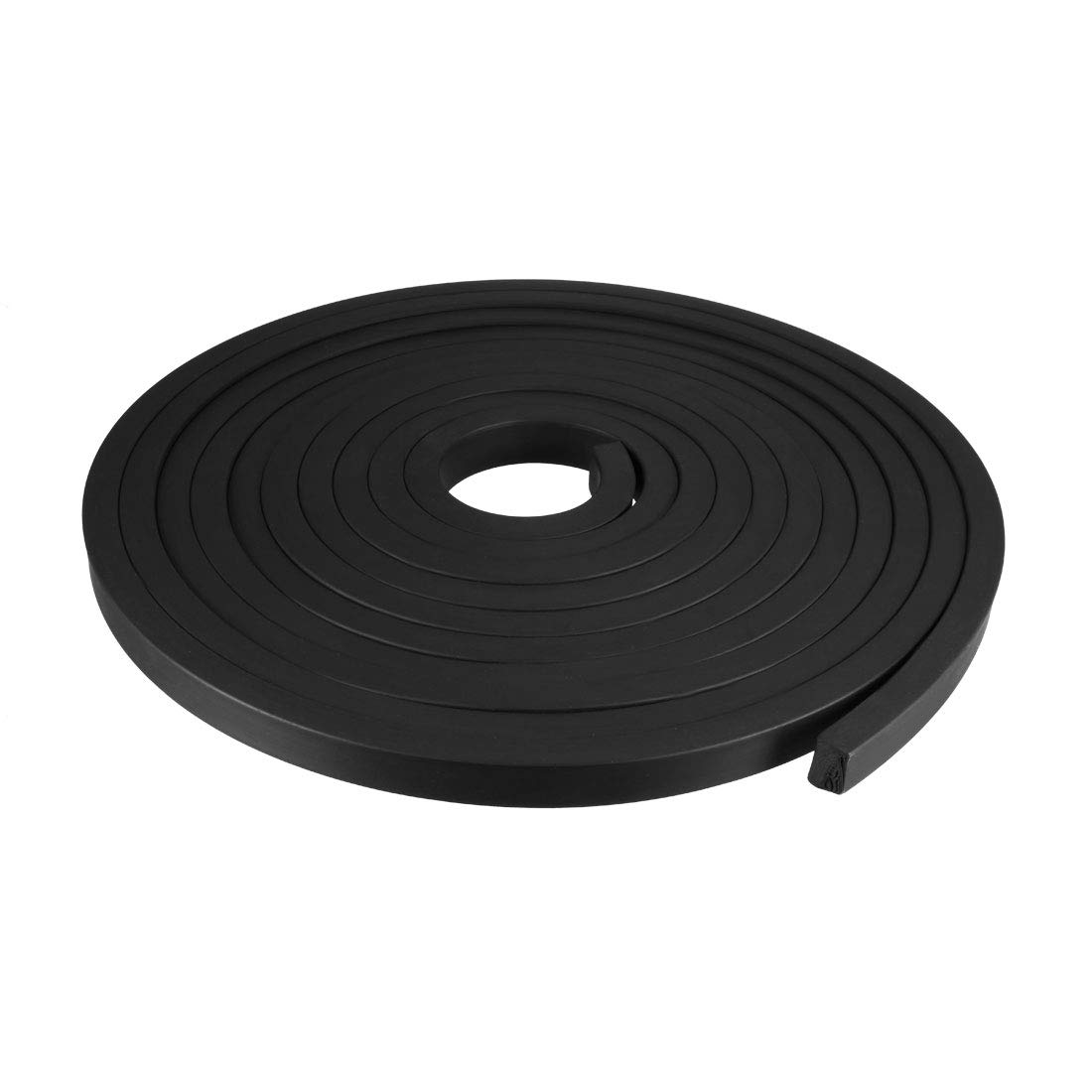 sourcing map Solid Rectangle Rubber Seal Strip 15mm Wide 10mm Thick, 5 Meters Long Black