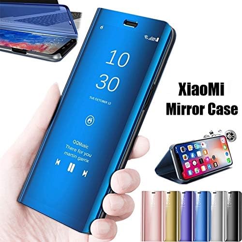 shoppingmal Luxury Smart Plating Mirror Case Curved Stand Flip Leather Case Cover (Gold,iPhone Xs Max)