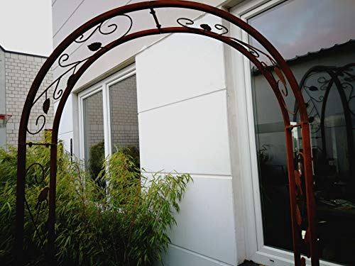 Zen Man Edelrost Garten Rosenbogen Rost aus MetallGartendeko Garten Rankhilfe Spalier Rost Rosenranke Handarbeit 120… – Bild 5