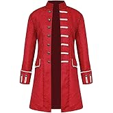 Mens Vintage Tailcoat Steampunk Jacket Gothic Costume for Halloween Cosplay Medieval Victorian Frock Coat Long Uniform