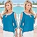 Sunward(TM) Sexy Women Irregular Off Shoulder Long Sleeve Tops Blouse (Small, Blue)