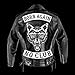 VEGASBEE Born Again Reflective Fabric Embroidered Iron-ON Patch Biker Jacket Rider Vest TOP Rocker 12 USA