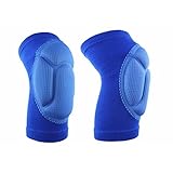 Elemart Volleybal Knee Pads - Thick Sponge Comfortable Fit Impact Resistance KneePad for Volleyball Cycling Outdoor Sports (Blue)