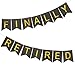 Retirement Banner - “Finally Retired” Happy Retirement Party Supplies, Funny Retirement Decorations, Black and Gold, 11 Feet in Length