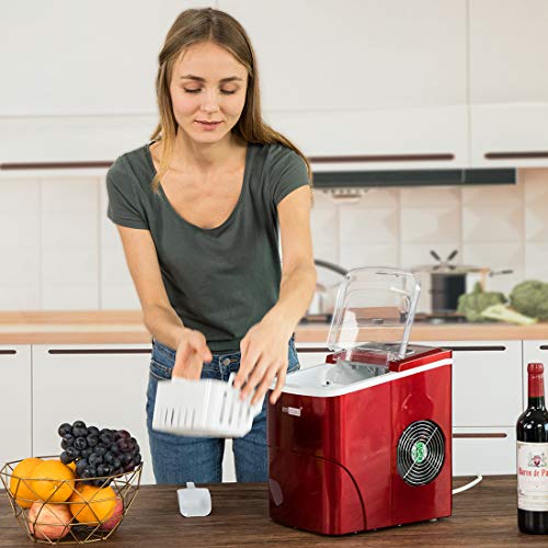 VIVOHOME Countertop Ice Maker Machine with Full Visible Window, 26 lbs