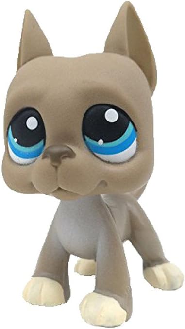 Dreamslepet Toy Store Enfant Fille Figure Jouet Lâche Mignon Pet Shop Lps Gris Grand Dogue Chien Bleu Yeux 184 Yeux Bleus Aux Yeux Vifs