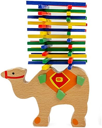 40pcs Stacking Balance Wood Camel Colorful Sticks Child Hands-On Puzzle Game Parent-Child Toys THILO