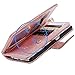 Galaxy S6 Case, Samsung Galaxy S6 Case, BENTOBEN Sparkly Glitter S6 Wallet Case Luxury Flip PU Leather Credit Card Holder Cash Pockets Wristlet Protective Case for Samsung Galaxy S6, Rose Gold