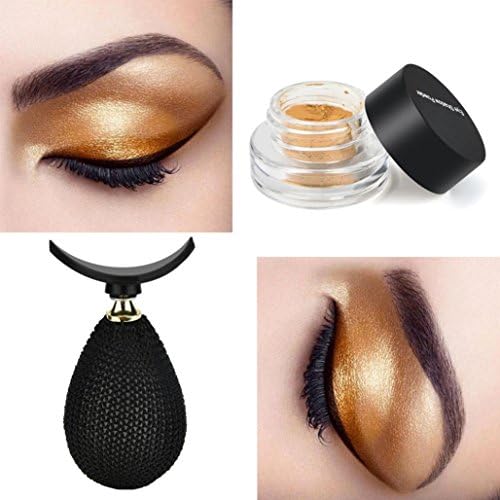 Franterd Lazy Eye Shadow Applicator + Eyeshadow Sets - 3 Second Eyeshadow Stamp Seal Glittering Palette Applicator Powder Easy to Lazy Makeup Cosmetics Eyes Makeup Tool Set
