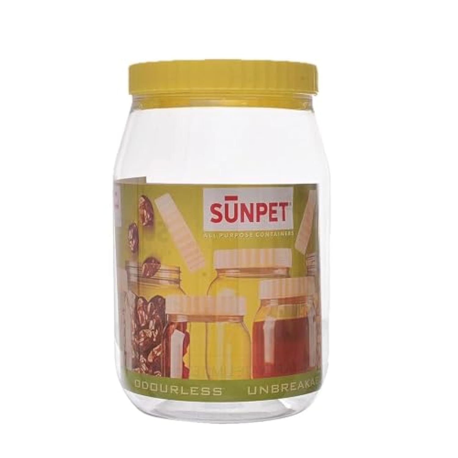 Sunpet J3000 Food Storage Canisters, Plastic, Red, 3000 ml, Pack of 3