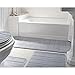 Over the Floor │ Bath Mats 5-Piece Set Thick Memory Foam - Close Out│ Bathroom Rugs Set, Toilet Rug, Water Absorbent, Extra Soft, Non-Slip Back │Gray