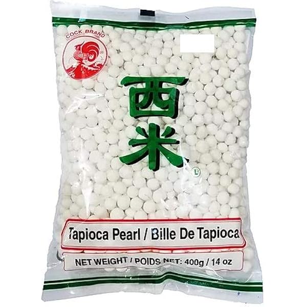 Amazon Com Tapioca Pearl Large White Bille De Tapioca 400g 14oz From Thailand Grocery Gourmet Food