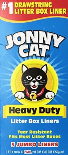Jonny Cat Heavy Duty Litter Box Liners, Jumbo, 5 Liners-Box
