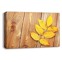 Canvas Wall Art - Flowers on Vintage Wood Background - Canvas Prints Home Artwork Decoration for Living Room,Bedroom - 12x18 inches