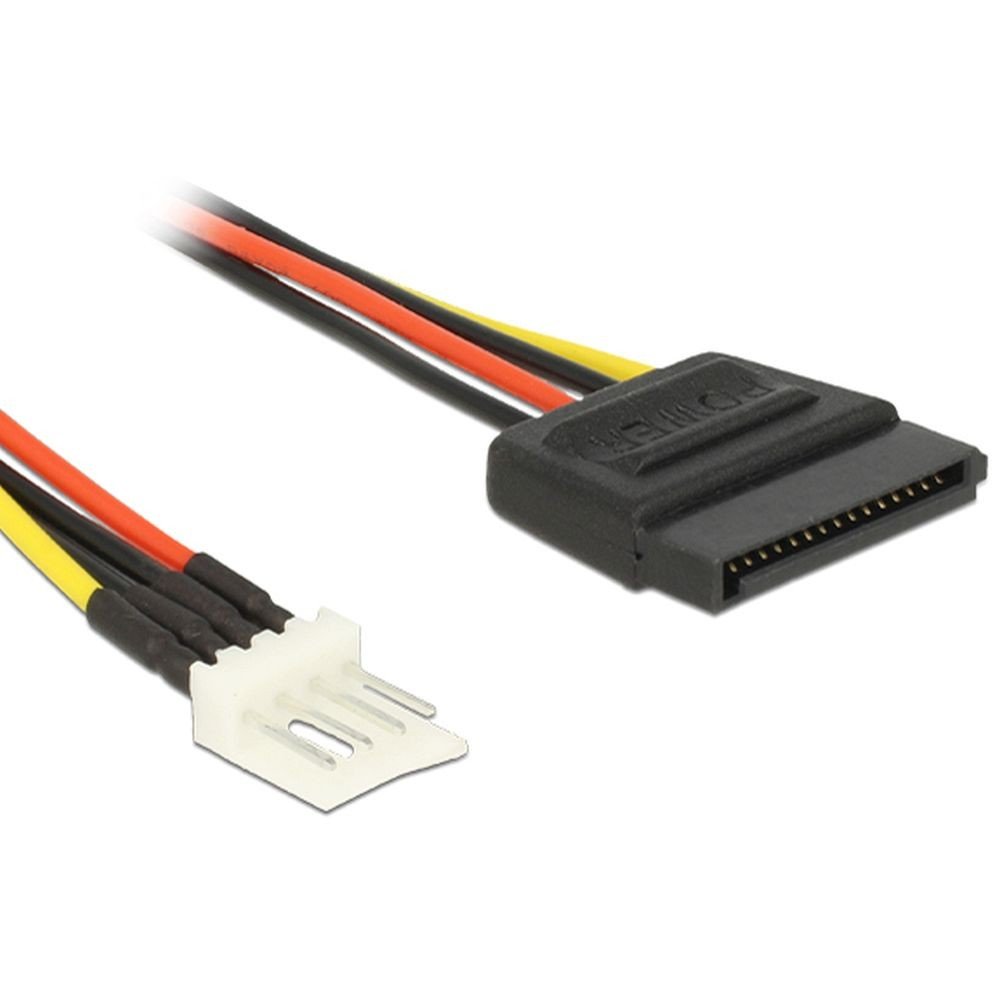 DeLOCK Cable Power SATA 15 Pin Male to 4 Pin Floppy Connector 40 cm
