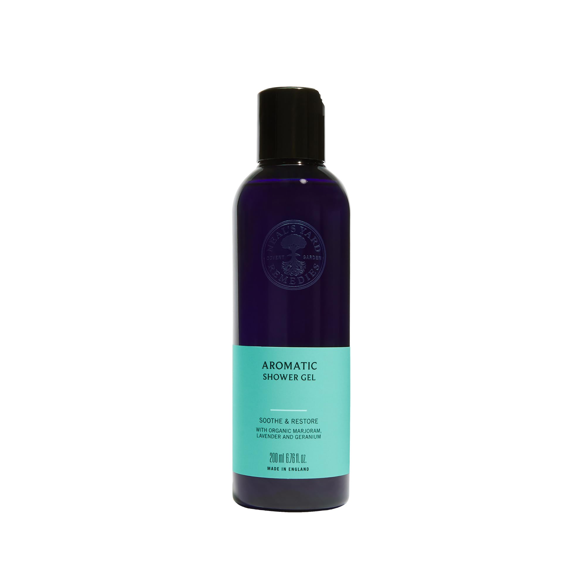 Neal's Yard Remedies Aromatic Shower Gel, Body Wash With Relaxing Lavender & Geranium, Vegan & Cruelty-Free, 200ml