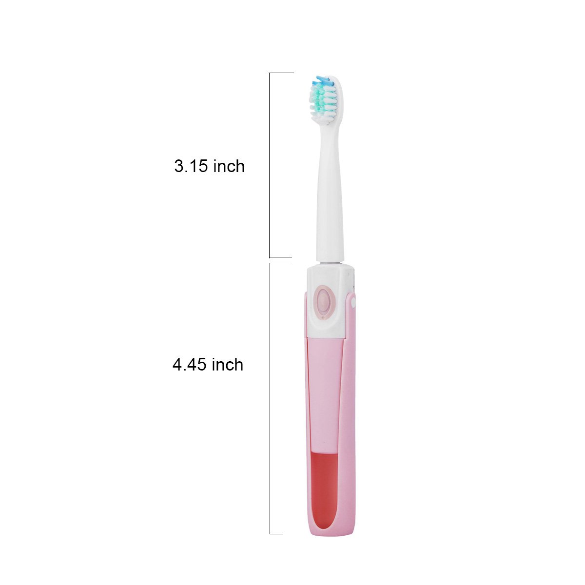 Electric Toothbrush for Home or Travel, SARMOCARE Travel Toothbrush with 2 Replacement Heads (Pink)