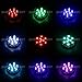 BZONE RGB Multi-color Submersible LED Light, Underwater Waterproof Battery Powered LED Accent Lights Landscape Lamp with Remote Controller for Pond Swimming Pool Vase Bowl Fish Tank (Convex Mirror)