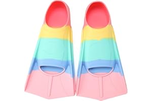 Foyinbet Kids Swim Fins,Short Youth Flippers Swimming Training Fins for Lap Swimming Pool Snorkeling for Children Girls Boys Beginner