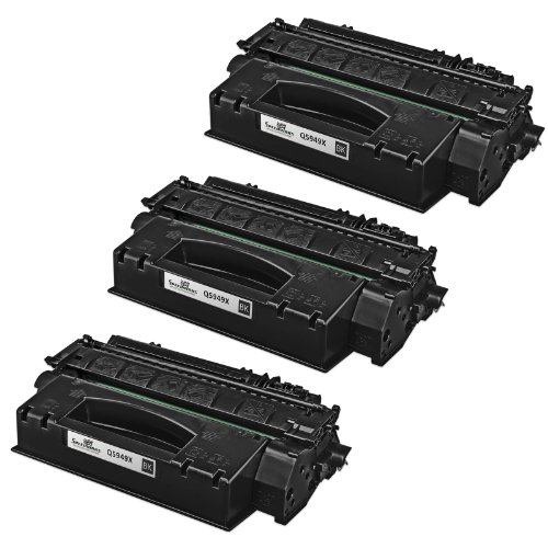 Speedy Inks - 3pk Remanufactured Replacement for HP 49X Q5949X High-Yield Black Laser Toner Cartridge for LaserJet 1320, 1320n, 1320nw, 1320t, 1320tn, 3390, 3392