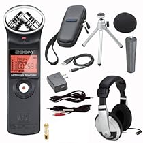 Zoom H1 Digital Recorder Bundle with Zoom APH-1 Accessory Pack, Stereo Mini Cable, Stereo Mini to RCA, and Headphones
