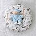 BORITAR Minky Removable Cover for Newborn Lounger Unisex Brown Animal Design Super Soft Fabric with Gray Dotted Backing
