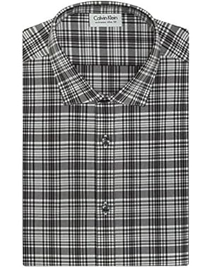 Calvin Klein Plaid Stretch X Slim Fit Dress Shirt