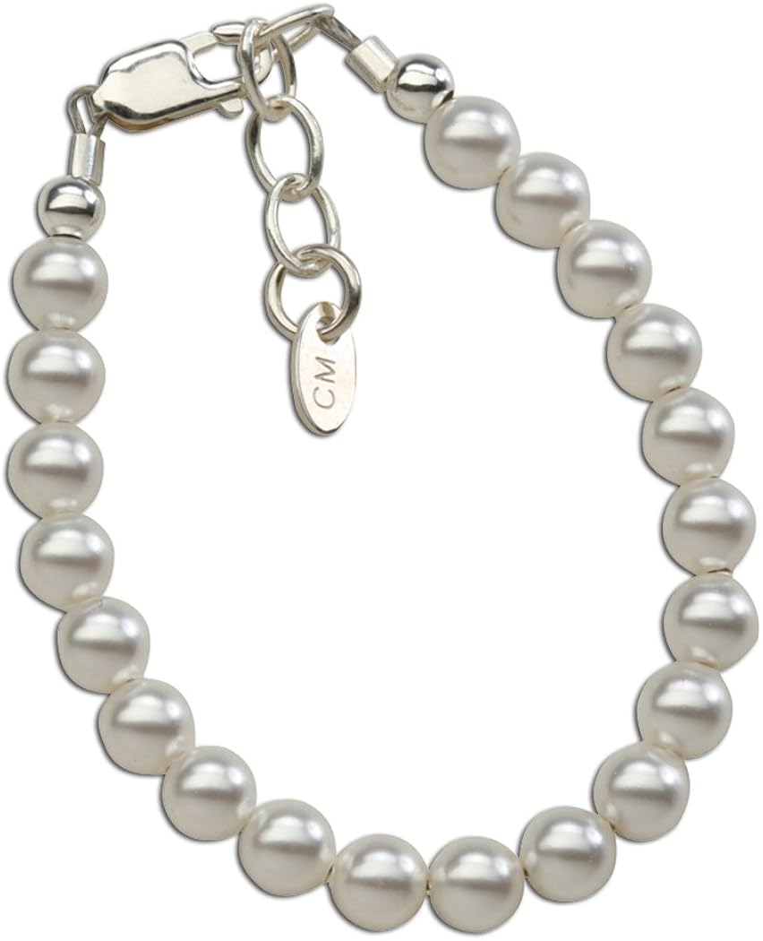 sterling silver flower girl bracelet