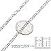 4mm Solid .925 Sterling Silver Flat Figaro Chain Necklace, 22 inches