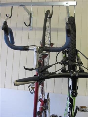 Vertical 6 Cycle Rack/Bike Rack by Bison Products, Silver - Image 3