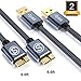 Galaxy S5 Charger, (6.6ft, 2 Pack) USB 3.0 Cable AviBrex USB 3.0 A to Micro B Cable Charger Nylon Braided Cord Compatible Samsung Galaxy Note 3/Pro 12.2,WD Seagate External Hard Drive,Camera etc(Grey)