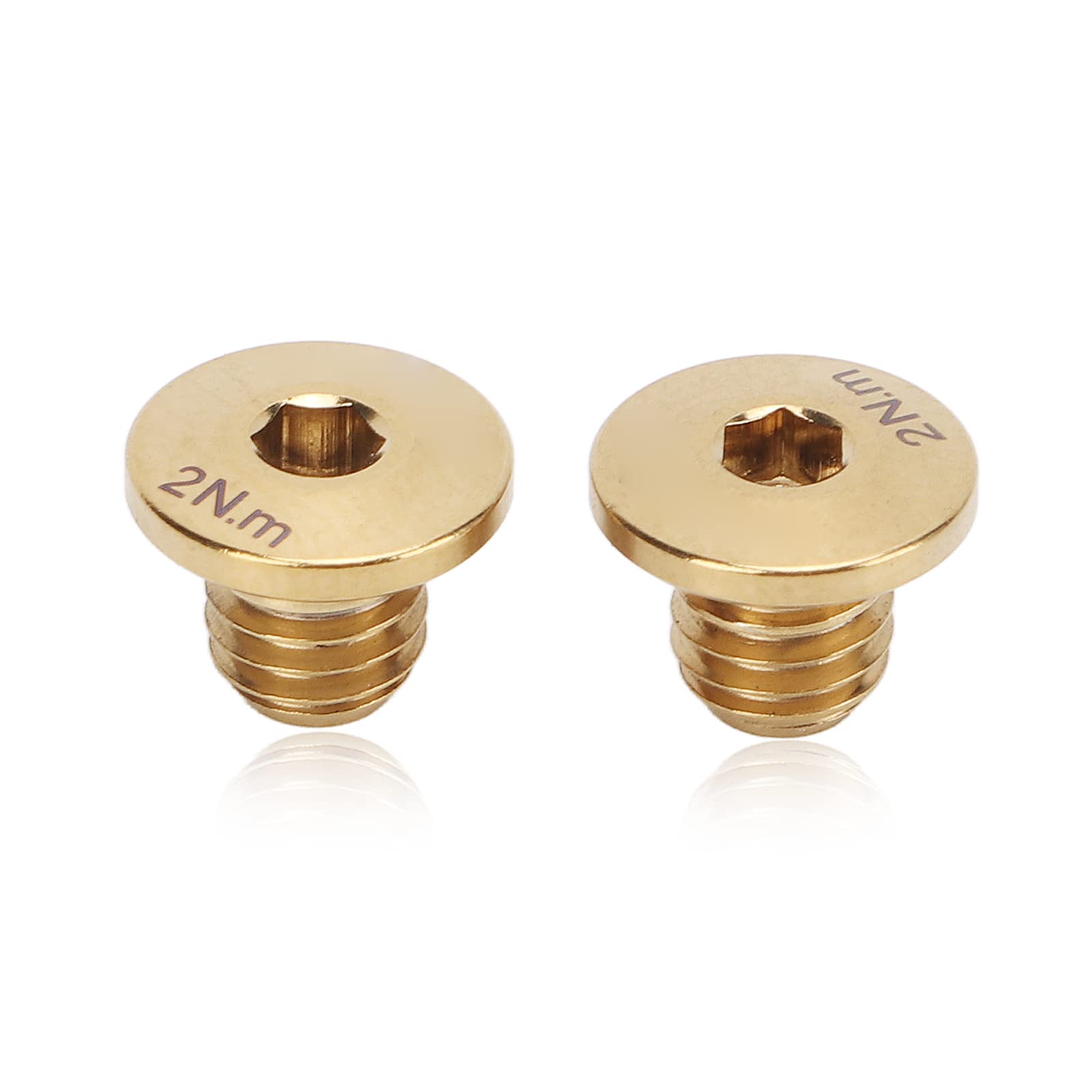 Bike Brake Lever Screws Titanium Alloy Integral Oil Cylinder Lid Bolts Bicycle Hydraulic Brake Bolt for M7000 M8000 M9000 M9020(Gold) Bicycles and spare parts