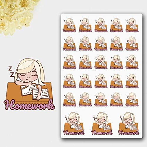 College Reminder Planner Stickers "Homework"